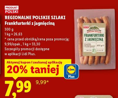 Regionalne Polskie Szlaki Frankfurterki z jagnięciną