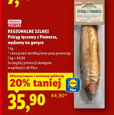 Pstrąg tęczowy z Pomorza, wędzony na gorąco