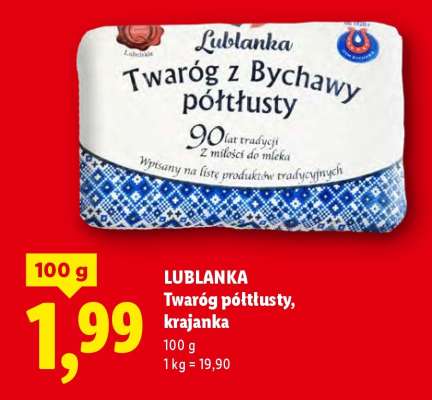 LUBLANKA Twaróg półtłusty, krajanka