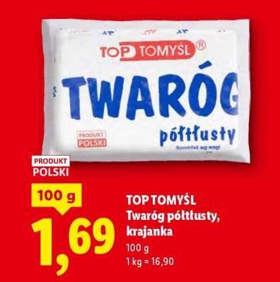 TOP TOMYŚL Twaróg półtłusty, krajanka