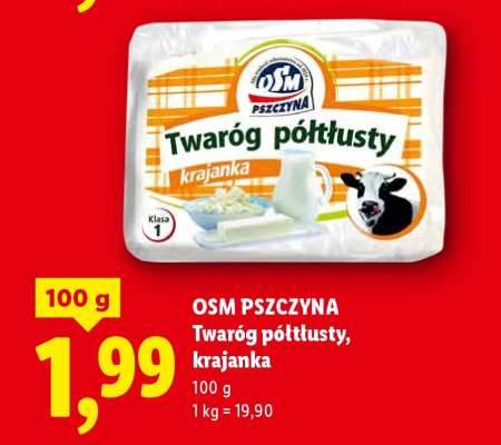 OSM PSZCZYNA Twaróg półtłusty, krajanka