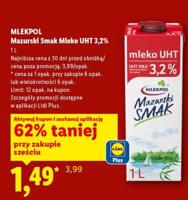 MLEKPOL Mazurski Smak Mleko UHT 3,2%