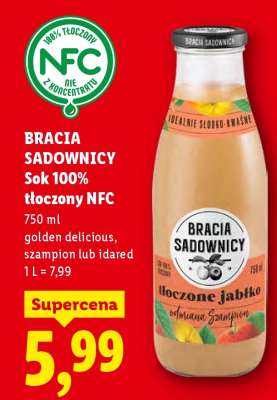BRACIA SADOWNICY Sok 100% tłoczony NFC