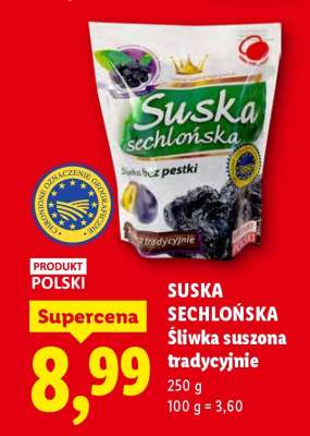 SUSKA SECHLOŃSKA Śliwka suszona tradycyjnie