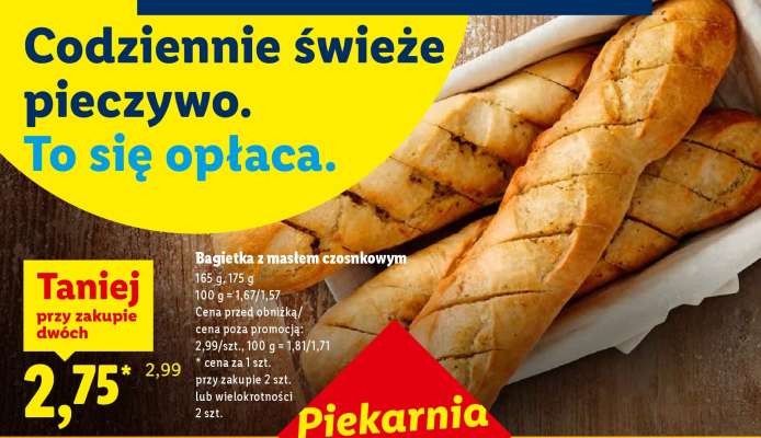 Bagietka z masłem czosnkowym