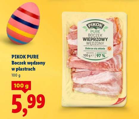 PIKOK PURE Boczek wędzony w plastrach