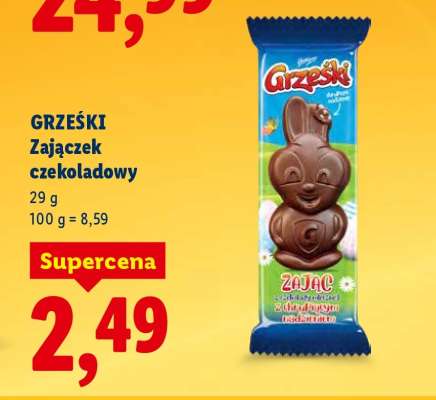 Grześki, zajączek czekoladowy