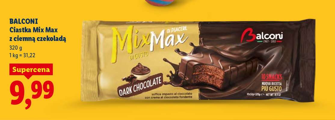 Balconi Ciastka Mix Max z ciemną czekoladą