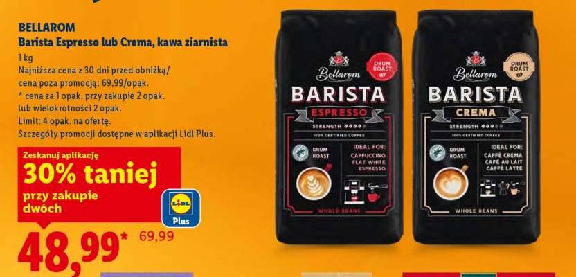 BELLAROM Barista Espresso lub Crema, kawa ziarnista