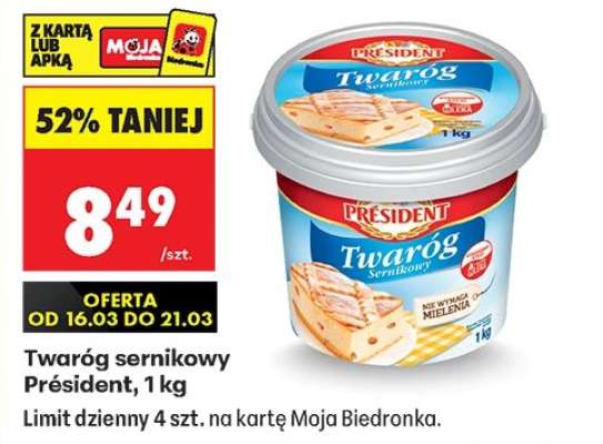 Twaróg sernikowy PRÉSIDENT 1 kg