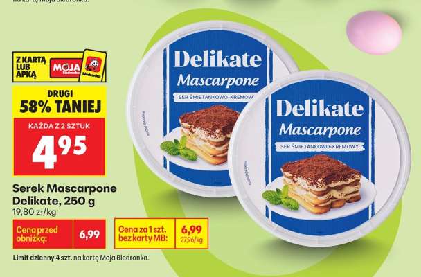 Serek Mascarpone Delikate 250 g