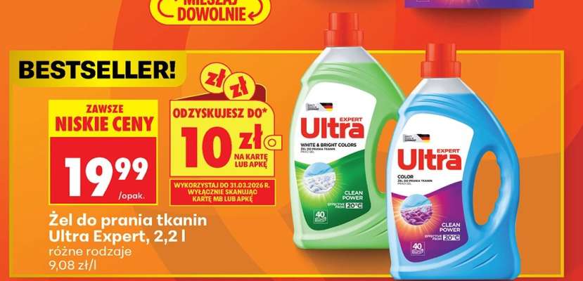 Żel do prania tkanin Ultra Expert, 2,2 l