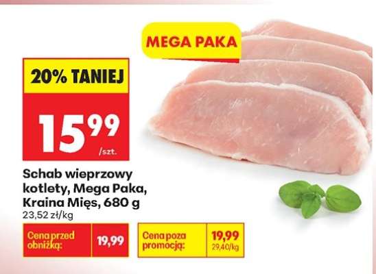 Schab wieprzowy kotlety, Mega Paka, Kraina Mięs, 680 g