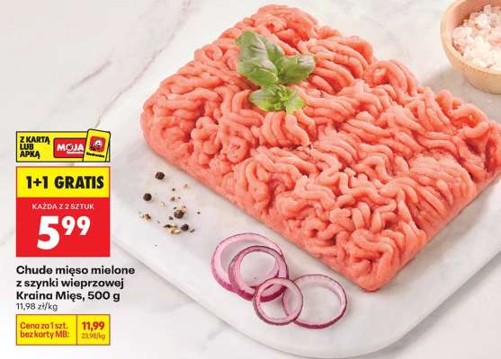 Chude mięso mielone z szynki wieprzowej Kraina Mies , 500 g