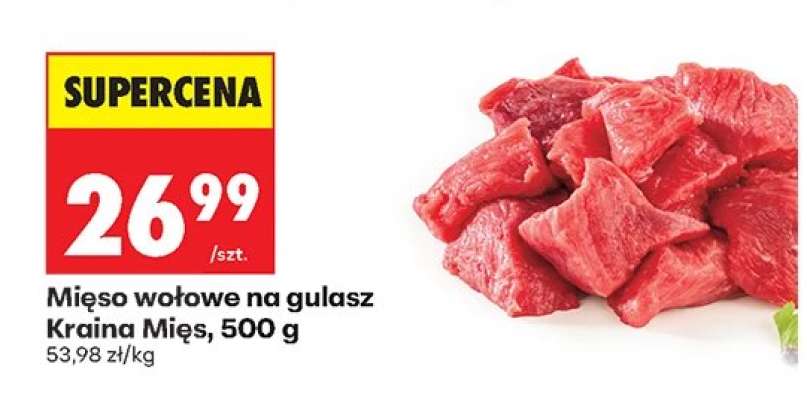 Mięso wołowe na gulasz Kraina Mięs 500 g