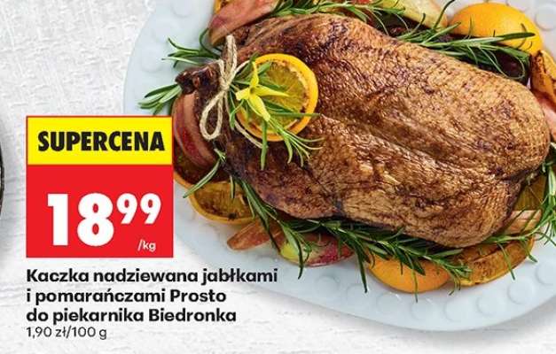 Kaczka nadziewana jabłkami i pomarańczami Prosto do piekarnika Biedronka