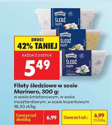 Filety śledziowe w sosie Marinero, 300 g
