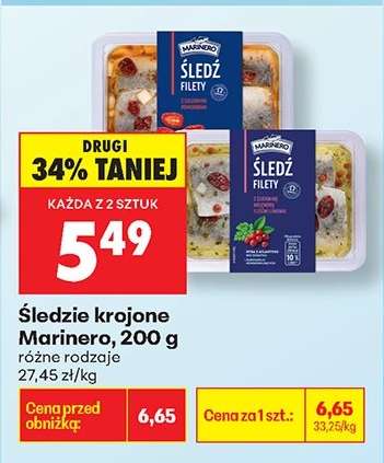 Śledzie krojone Marinero 200 g