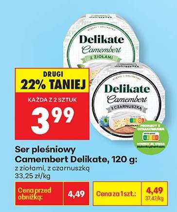 Ser pleśniowy Camembert Delikate, 120 g