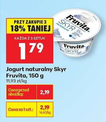 Jogurt naturalny Skyr Fruvita, 150 g
