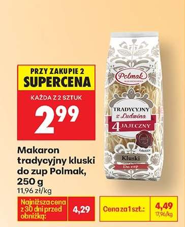 Makaron tradycyjny kluski do zup Polmak, 250 g