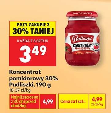 Koncentrat pomidorowy 30% Pudliszki, 190 g