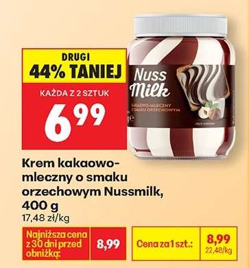 Krem kakaowo-mleczny o smaku orzechowym Nussmilk, 400 g