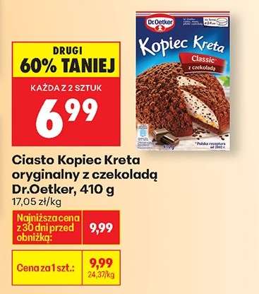 Ciasto Kopiec Kreta oryginalny z czekoladą Dr.Oetker, 410 g