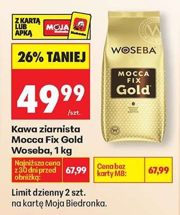 Kawa ziarnista MOCCA FIX GOLD WOSEBA 1 kg