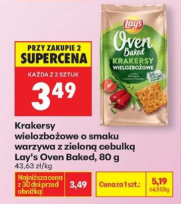 Krakersy wielozbożowe o smaku warzywa z zieloną cebulką Lay’s Oven Baked, 80 g