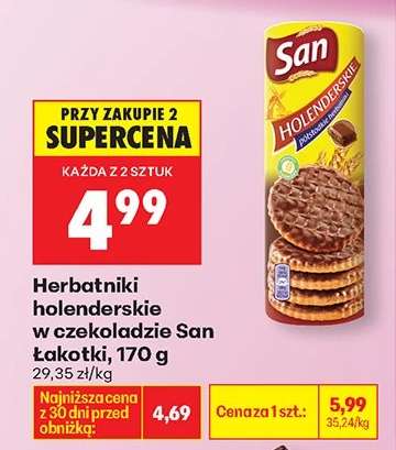 Herbatniki holenderskie w czekoladzie San Łakotki, 170 g