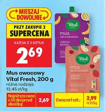 Mus owocowy Vital Fresh , 200 g