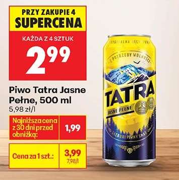 PIWO TATRA JASNE PEŁNE 500 ML