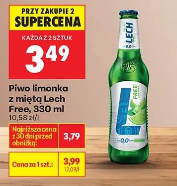 Piwo limonka z miętą Lech Free, 330 ml