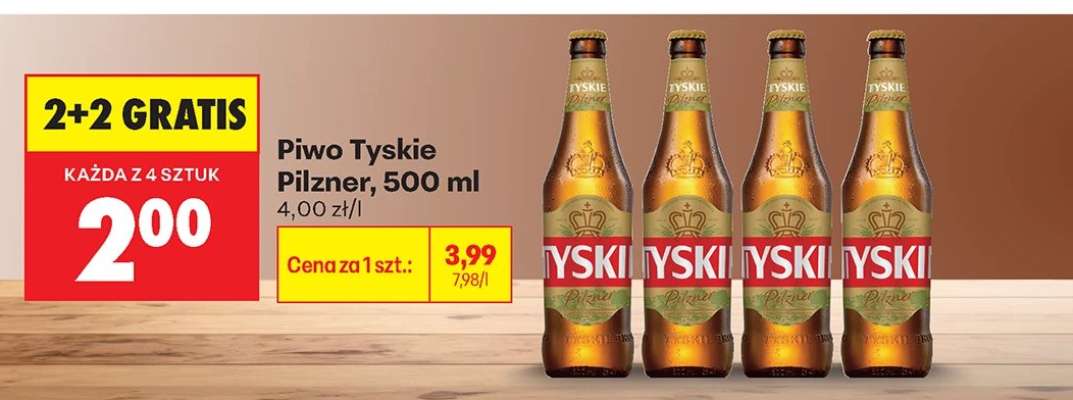 Piwo Tyskie Pilsner, 500 ml