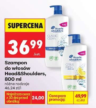 Szampon do włosów Head&Shoulders, 800 ml