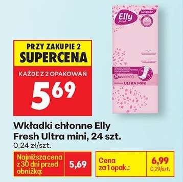 Wkładki chłonne Elly Fresh Ultra mini, 24 szt.