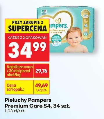 Pieluchy Pampers Premium Care S4, 34 szt.
