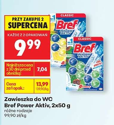 Zawieszka do wc Bref Power Aktiv 2x50 g