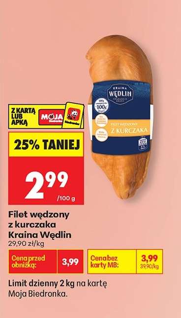 Filet wędzony z kurczaka Kraina Wędlin
