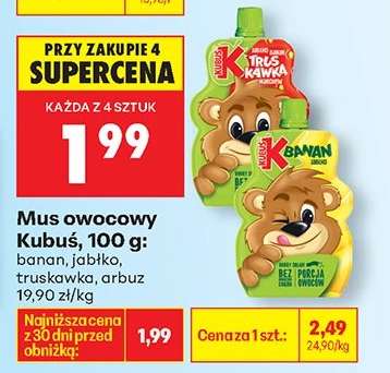 Mus owocowy Kubuś, 100 g