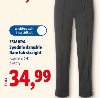 ESMARA Spodnie damskie flare lub straight