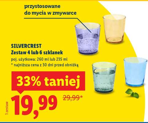 SILVERCREST Zestaw 4 lub 6 szklanek