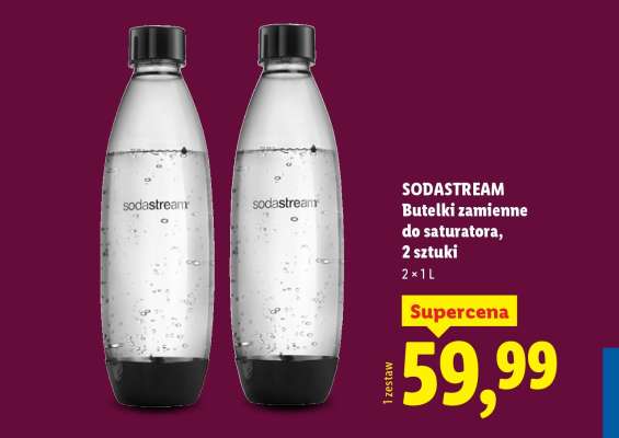 SODASTREAM Butelki zamienne do saturatora, 2 sztuki