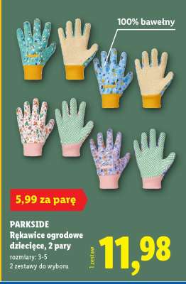 PARKSIDE Rękawice ogrodowe dziecięce, 2 pary
