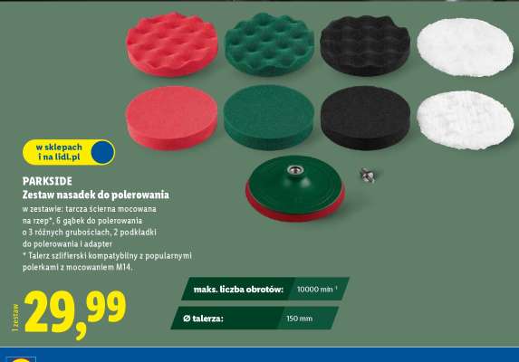 PARKSIDE Zestaw nasadek do polerowania