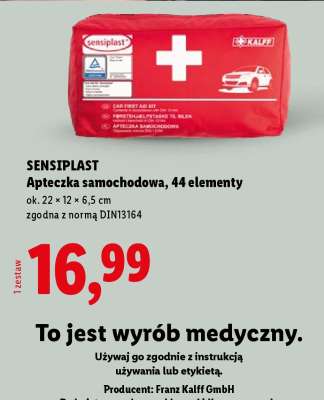 sensiplast Apteczka samochodowa, 44 elementy