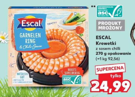 ESCAL Krewetki z sosem chilli 270 g opakowanie