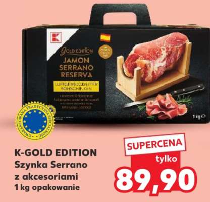 K-GOLD EDITION Szynka Serrano z akcesoriami 1 kg opakowanie