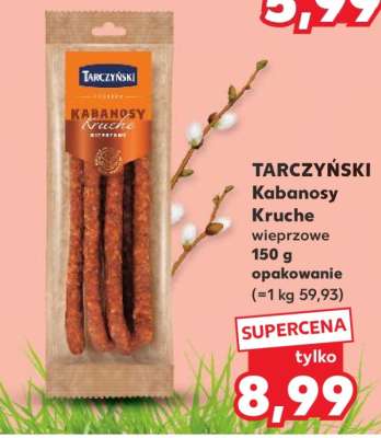 TARCZYŃSKI Kabanosy Kruche wieprzowe 150 g opakowanie